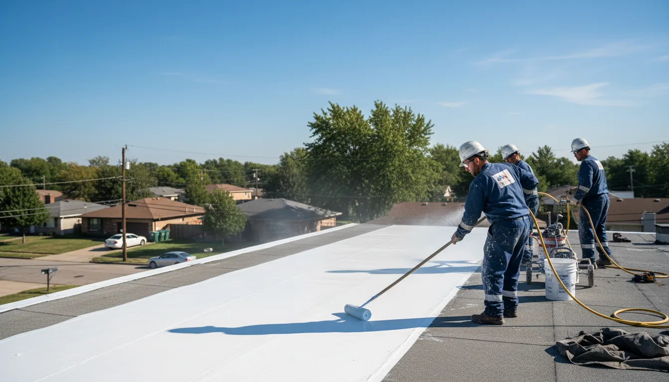 Commercial roof coating in Elwood, IL near me